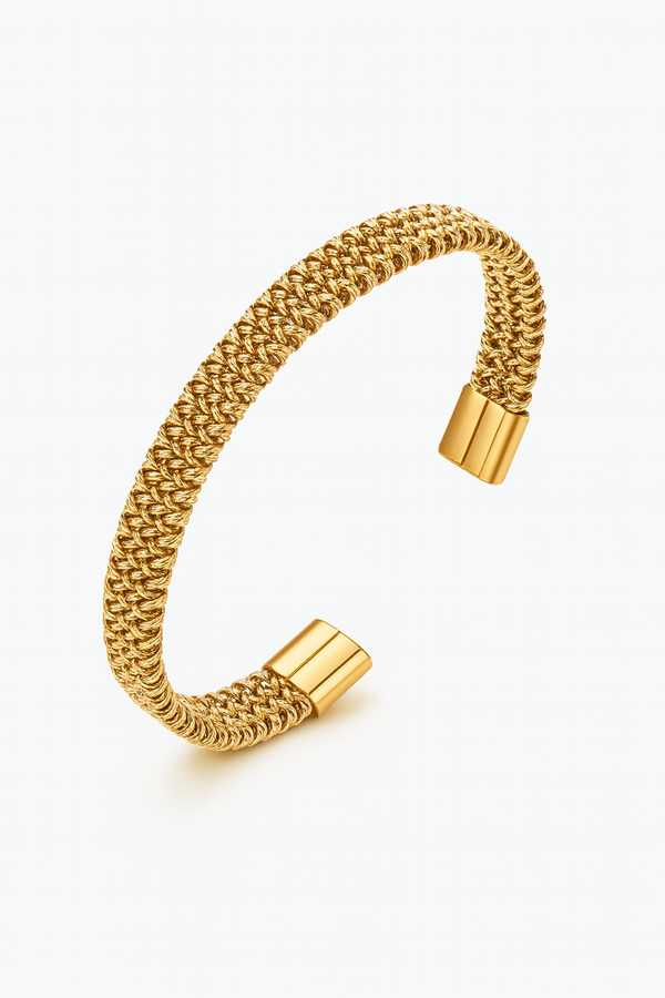 Bratara Golden Twist Mesh