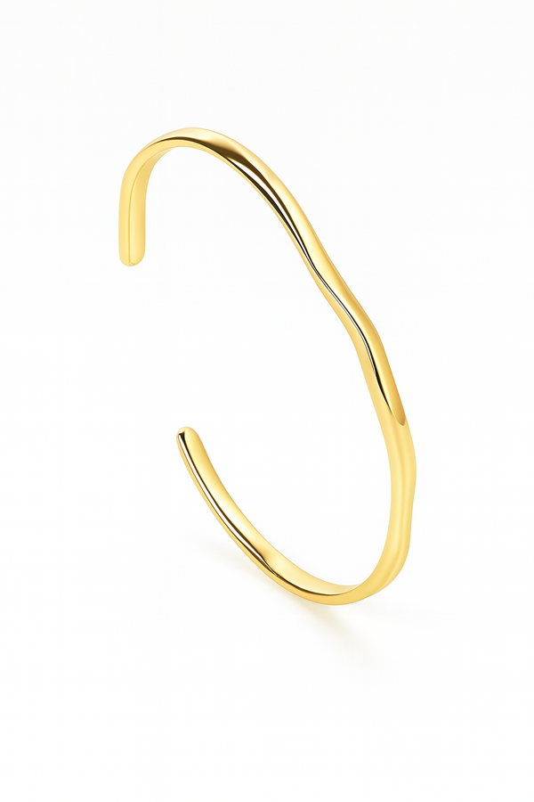 Bratara Gold Stream Cuff