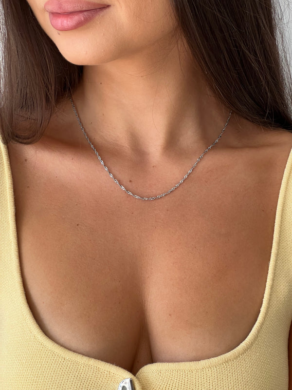 Colier Twisted Silver