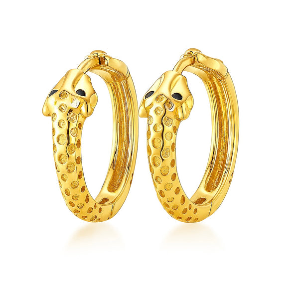Cercei Hoop Leopard – Aurii