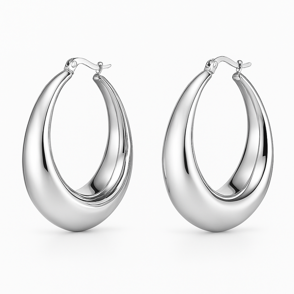 Cercei Hoop Bold – Argintii