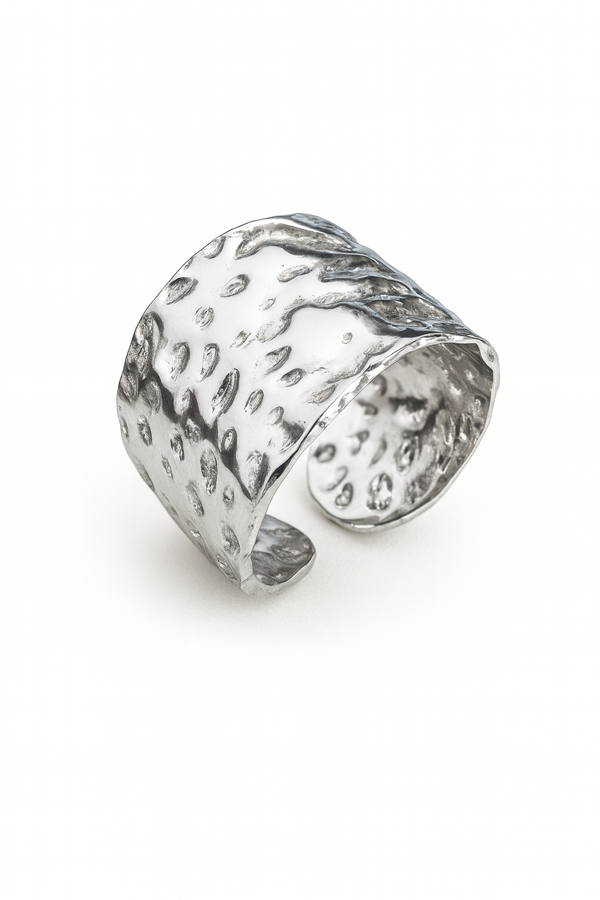 Inel Silver Texture – ajustabil