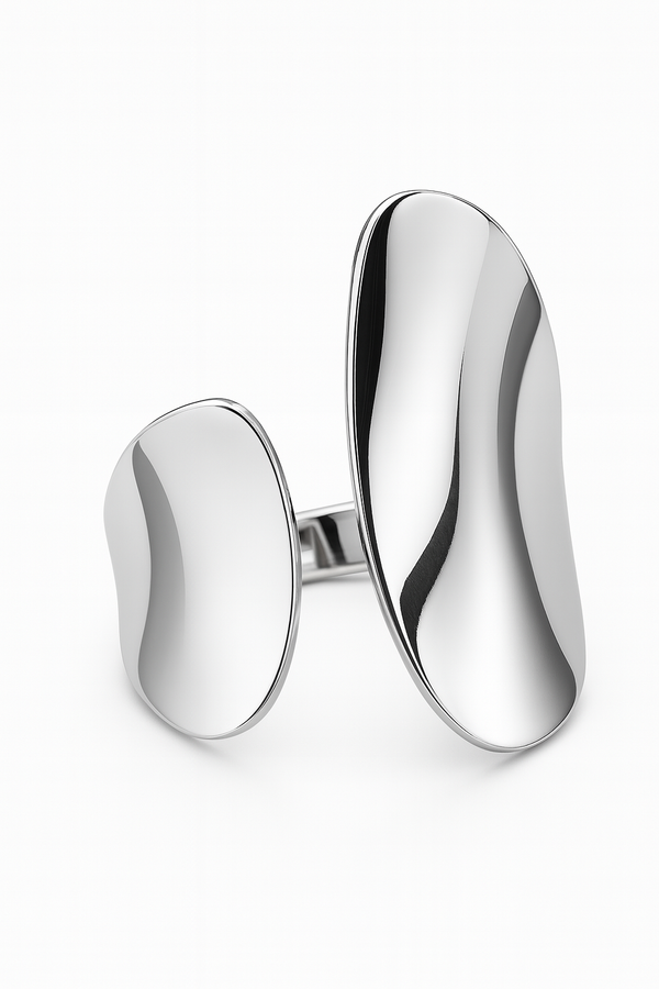 Inel Silver Sculptural Flow